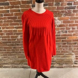 Francescas, Blue Rain Sweater Dress w Black Blow